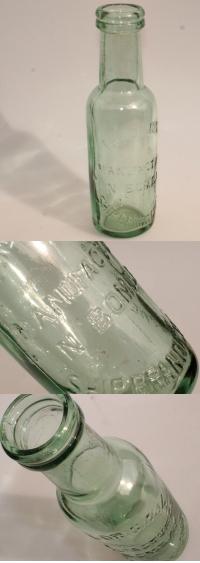 Sjov gammel glasflaske, svagt grønt