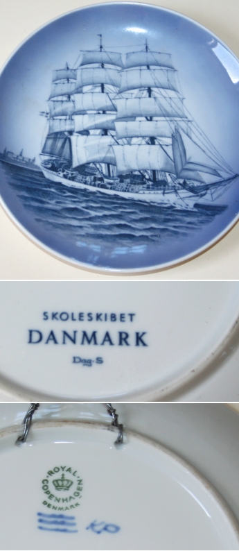 Skoleskibet Danmark - platte fra Royal Copenhagen