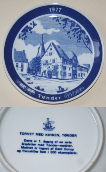 Tønder - årsplatte1977 Millhouse Denmark